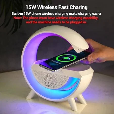 G-Shape LED Wireless Charging Speaker Lamp