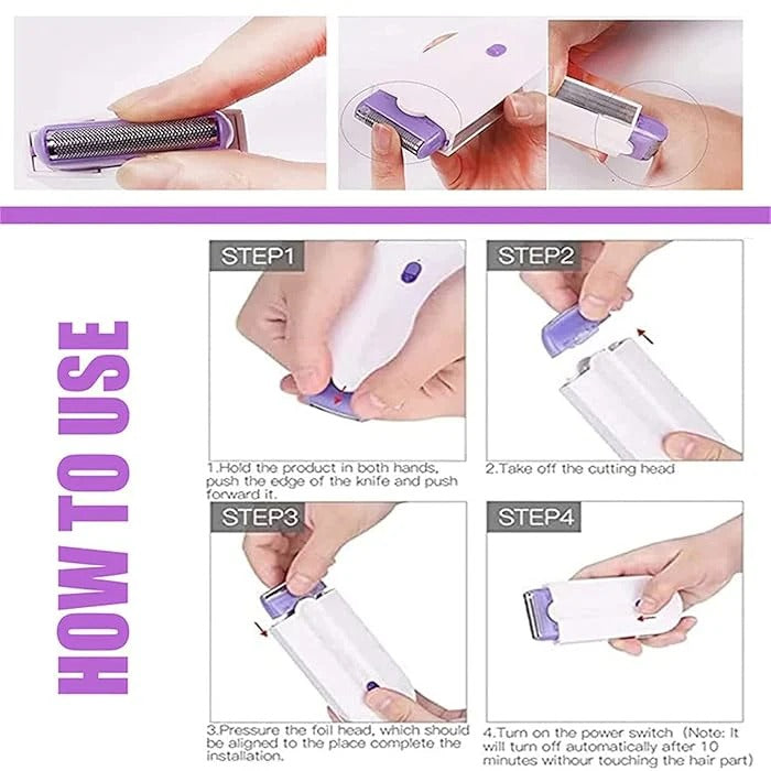 Rechargeable Instant Painless Body Hair Remover Trimmer Shaver for Men and Women